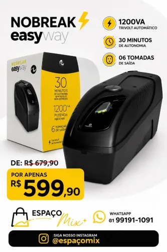 NOBREAK EASYWAY 1200VA TRIVOLT