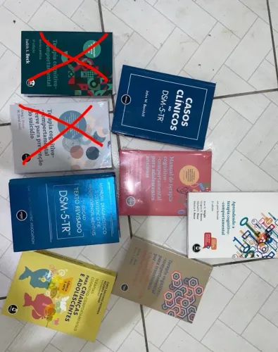 Livros de Psicologia vendo o combo com todos juntos mas também vendo a unidade