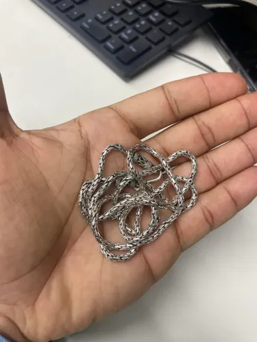 Corrente Ponto Peruano 2,5mm Prata De Bali 925 70cm 