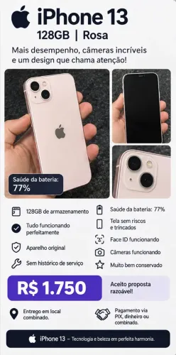 iPhone 13 128gb rosa