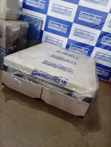 Cama Queen colchão D33 molas ensacadas