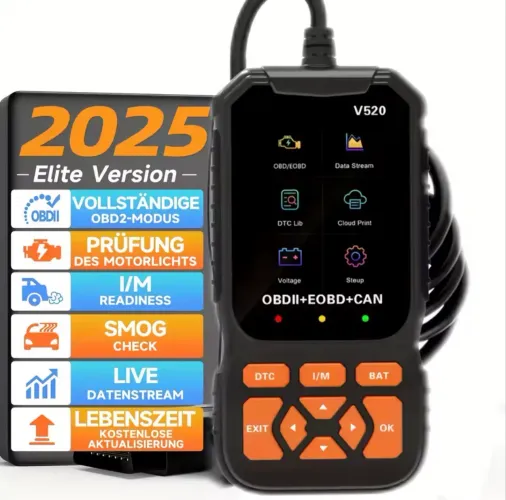 Scanner automotivo OBD2 V520 profissional - leitor de códigos e diagnóstico