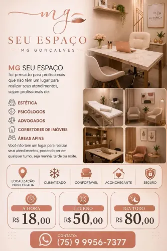 Sublocação Sala Estética, Corretor de imóveis, psicólogos, advogados, áreas afins