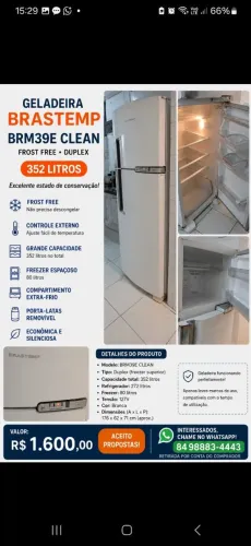 Geladeira Brastemp Frost Free 352 litros  