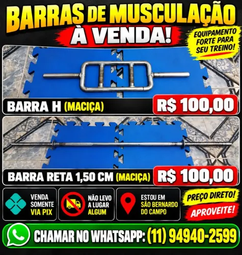 BARRAS PARA MUSCULAÇÃO