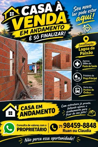 Vende-se terreno com estrutura pra finalizar