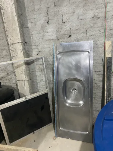 Pia inox 1,40m por 55cm completa com box