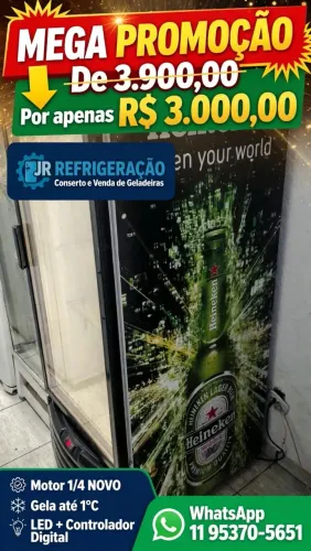Cervejeira Heineken Vertical - Gela 1ºC - Motor 1/4 Novo - R$3000