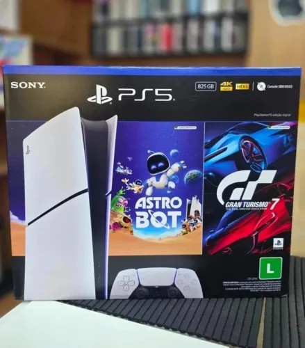 *PlayStation 5* ( PS5 ) Mídia Digital 825GB Com 2 Jogos Novo Lacrado Nacional