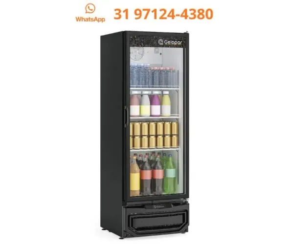 Refrigerador de Bebidas 410L Preto Gelopar
