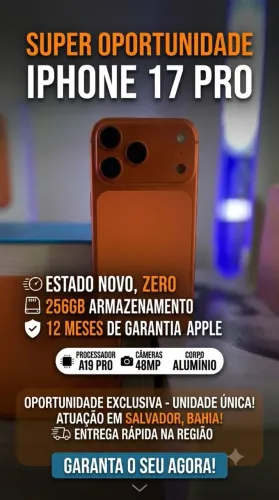 Iphone 17Pro 100% Novo 256GB