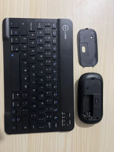 Teclado + mouse sem fio pequeno