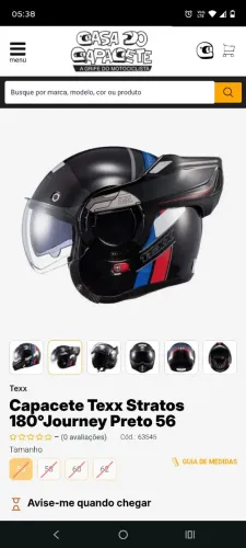 Capacete escamoteável 