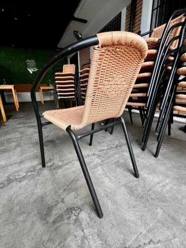 Cadeira Indaiá Rattan bege 