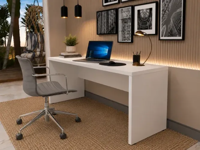 Mesa Top Best Work. Em MDF: 30 milímetros L130cm x P60cm x A74cm.