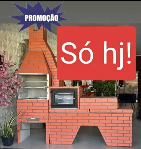 Três em um ! Fogão a lenha, forno de ferro e churrasqueira!