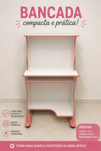 mesa para computador, escrivaninha, bancada para estudos, home office, móvel para quarto