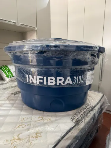 CAIXA DAGUA E TAMPA 310 L INFIBRA AZUL