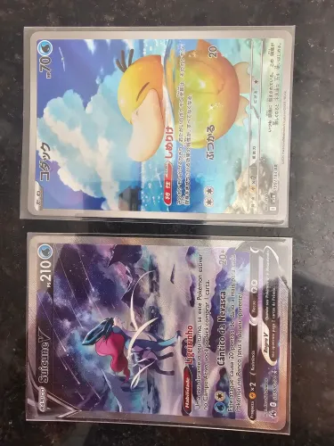 Cartas Pokémon Suicune e Psyduck 