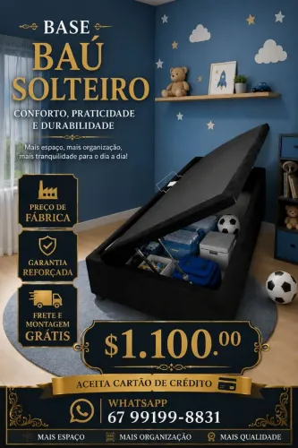 Base baú solteiro novo preço de fábrica entrego hoje