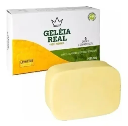 Kit com 10 unidades do sabonete geleia real mel e própolis,livre de parabenos e corantes