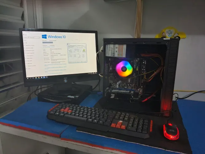PC Completo Intel Xeon + 6GB RAM + SSD + GeForce + Monitor 19" + Kit Gamer