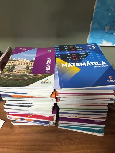 Livros poliedro coleção completa 1º, 2º e 3º anos