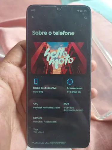 Smartphone Motorola Moto g06 4G Tela 6,9? 256GB Câmera 50MP Bege