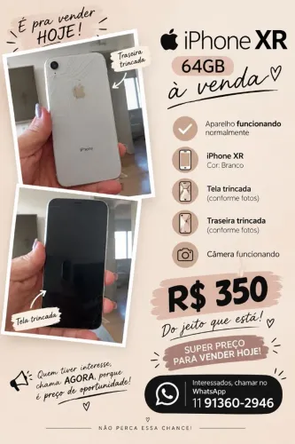 Vendo iPhone xr 64gb 77% 350,00