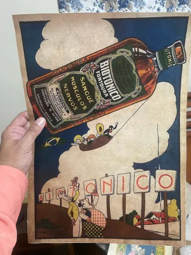 Cartaz propaganda antiga biotonico Fontoura anos 40