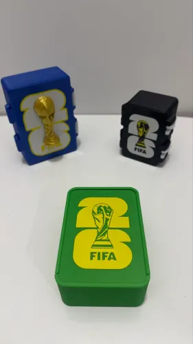Caixinha de figurinha copa do mundo porta figurinhas mais de 400 figurinhas 