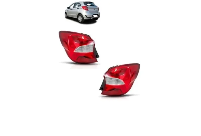 Par Lanterna Traseira Cristal Ford KA Hatch 2019 2020 