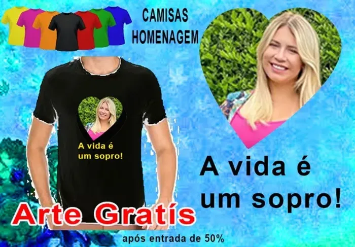 camisas homenagem finados e eventos