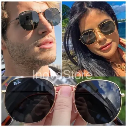 Óculos de Sol Hexagonal By Ray-Ban: Moda e Segurança com Proteção Solar UV 400 