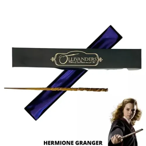 Varinha Colecionável Hermione Granger Harry Potter Filme Resina Tamanho Real 36cm