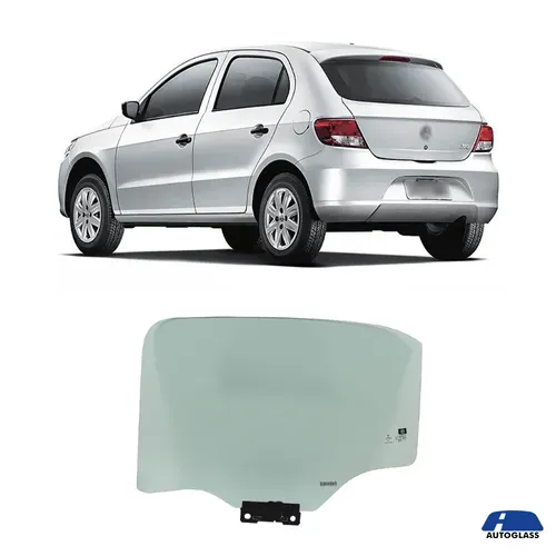 Vidro de porta traseira original seminovo para Gol e Voyage G5, G6, G7, G8 2009 a 2023