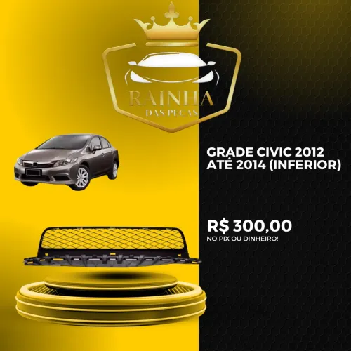 Grade Civic 2012 até 2014 (Inferior)