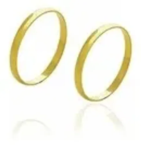 Alianças Casal Par Ouro Casamento e Namoro Tradicional Mamoro Ouro 18 kilates Boleadas lis