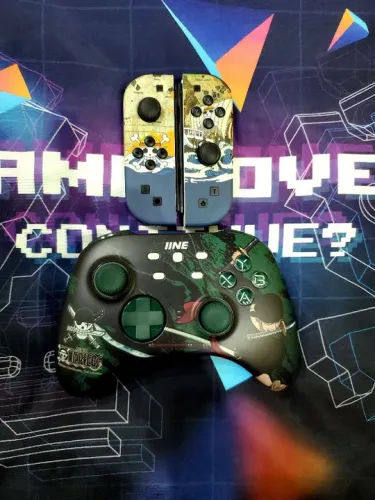Kit One Piece Joycon Joypad Gamepad Controle Nintendo Switch V1 V2 Oled 