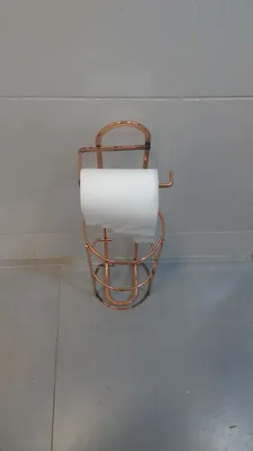 Porta Papel Higiênico em Metal Dourado
