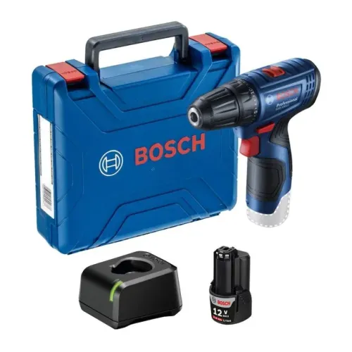 Parafusadeira Furadeira 12V Bateria 2.0Ah Max Lí-Íon Carregador e Maleta