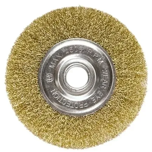 ESCOVA DE ACO MTX CARBONO CIRCULAR ONDULADA 150 MM FURO 22 MM