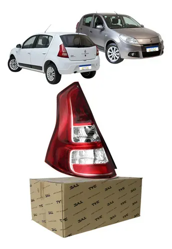 Lanterna Renault Sandero 2012 2013 2014 Com Borda Vermelha Esquerdo/motorista Vermelho