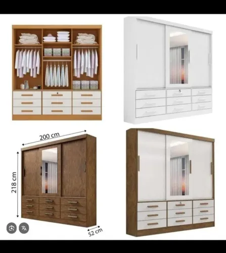 Guarda-Roupas Modernos e Espaçosos - Várias opções