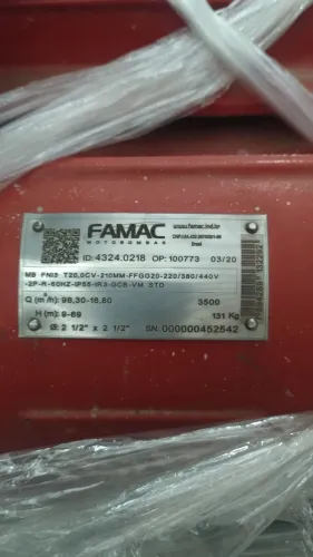 Vendo Bomba 20 VC Trifasica