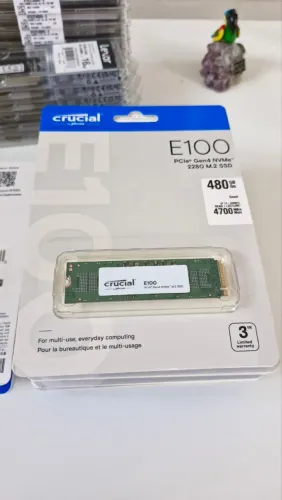 Ssd Nvme Crucial 4.0 480gb Novo Lacrado com 1 Ano de Garantia