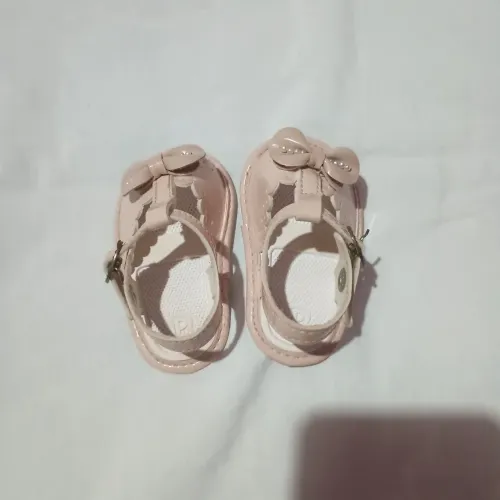 Sandália infantil rosa com laço marca Pimpolho 