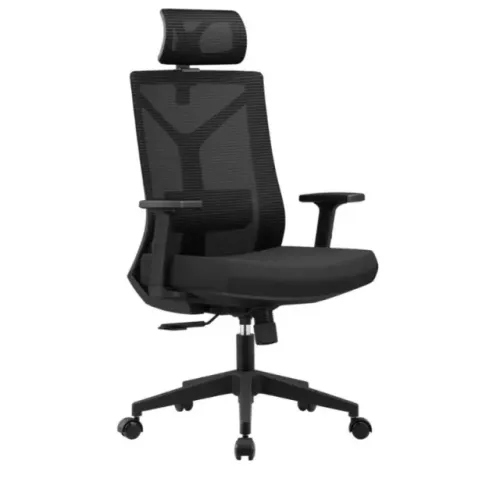 Poltrona Presidente Tela Odin Preta Giratória Conforto Ergonômico Escritório 32870