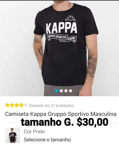 Camiseta Kappa M ou G. - Original 