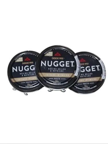 NUGGET PRETO DAR BRILHO NOS SEUS CALÇADOS KITS COM 6 APROVEITE VENDA PARA TODO BRASIL